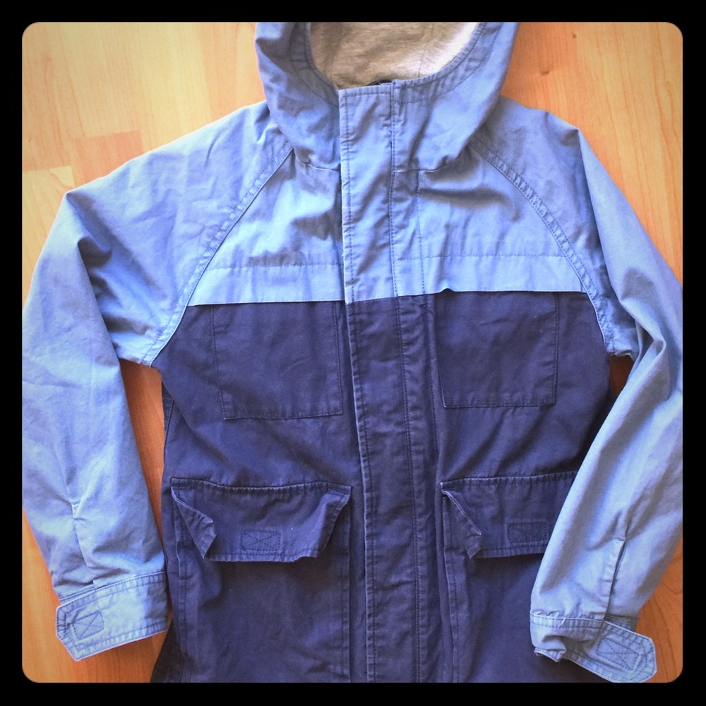 Blue Hooded  Parker